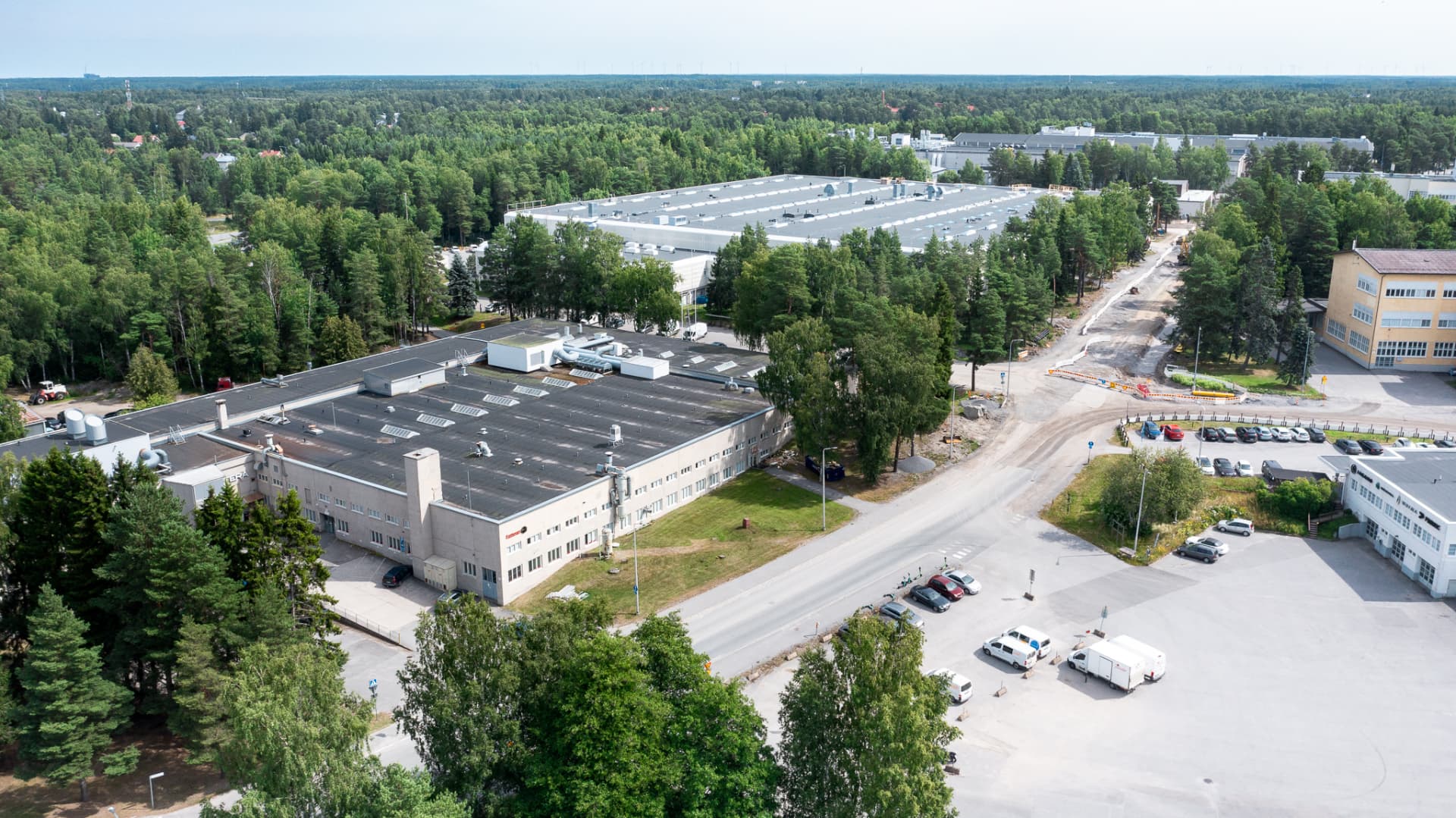 Produktionshallar och gator i Strömberg Park