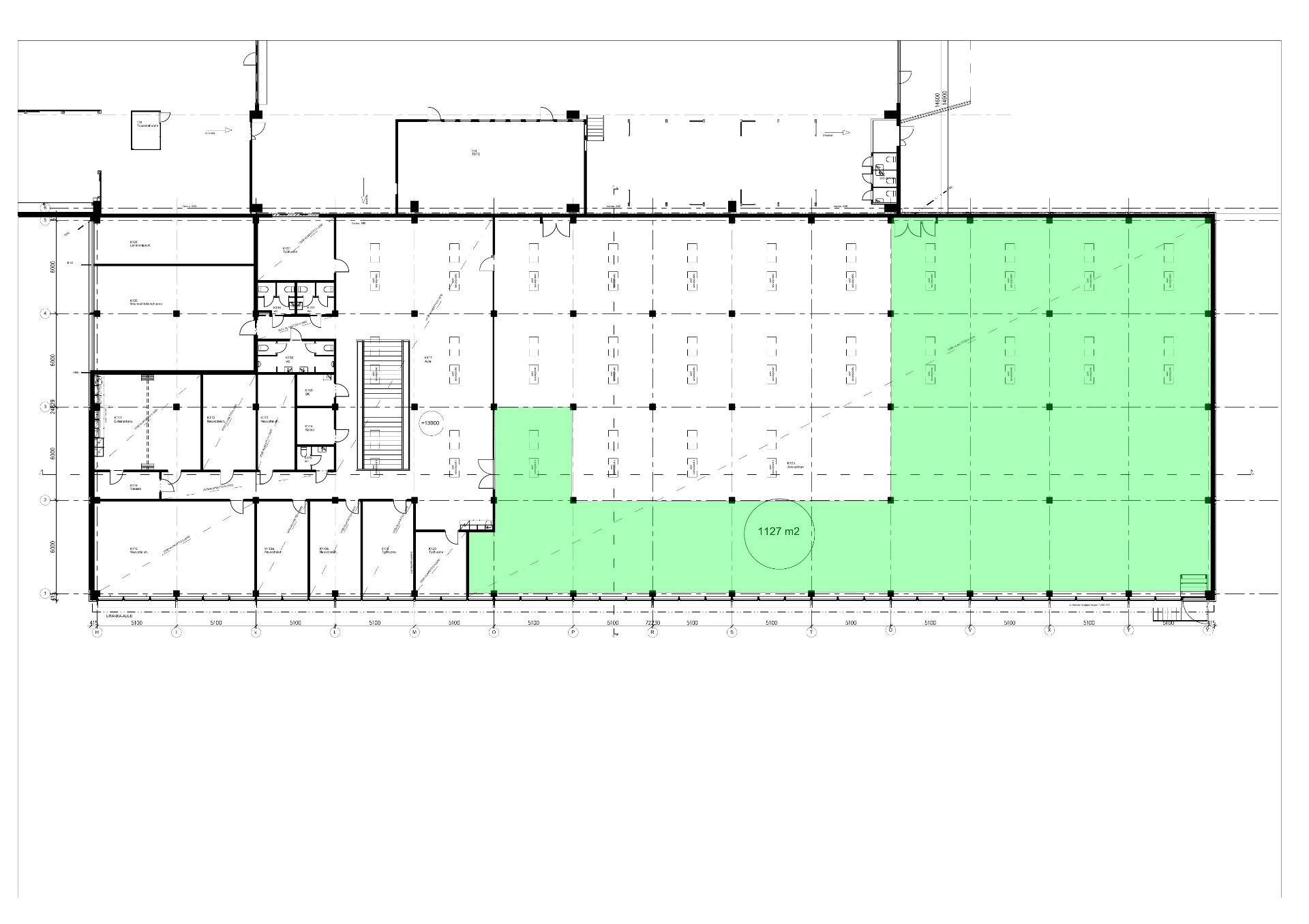 Floor plan – GG – office, 680 m²
